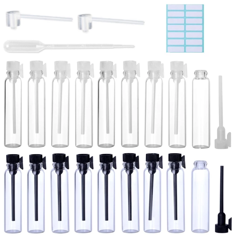 12Pcs-16Pcs/Set 1/2/3/5 ML Black White Empty