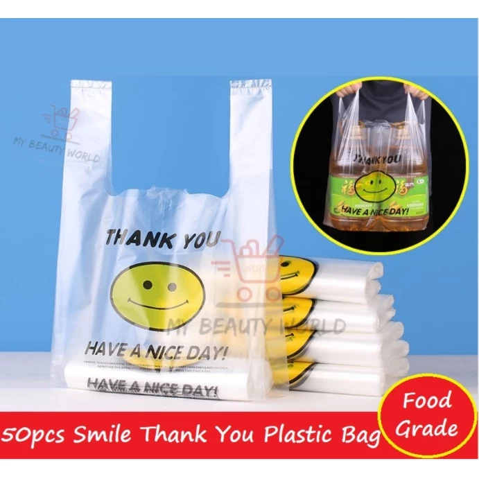 Smile Thank You Plastic Bag