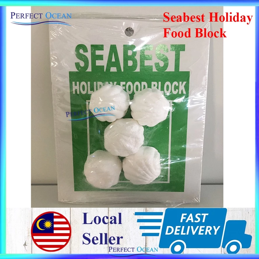 Seabest Aquadine Holiday Food Block Weekend Food Block Makanan Ikan Tahan Tinggal 🌊READY STOCK