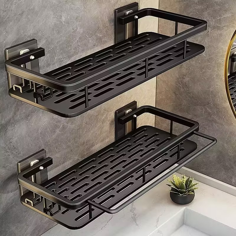 Drilling Aluminum bathroom Cosmetic Rack#Bathroom shelves#Bathroom rack