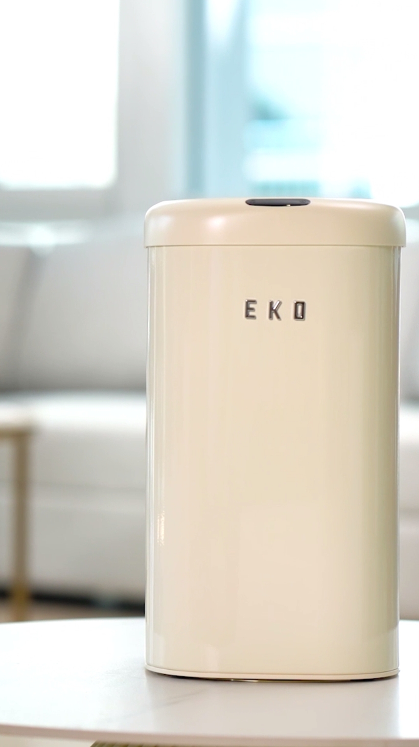 EKO EK9184 Stainless steel sensor dustbin using in the bathroom #eko #sensordustbin#dustbin##20lbin