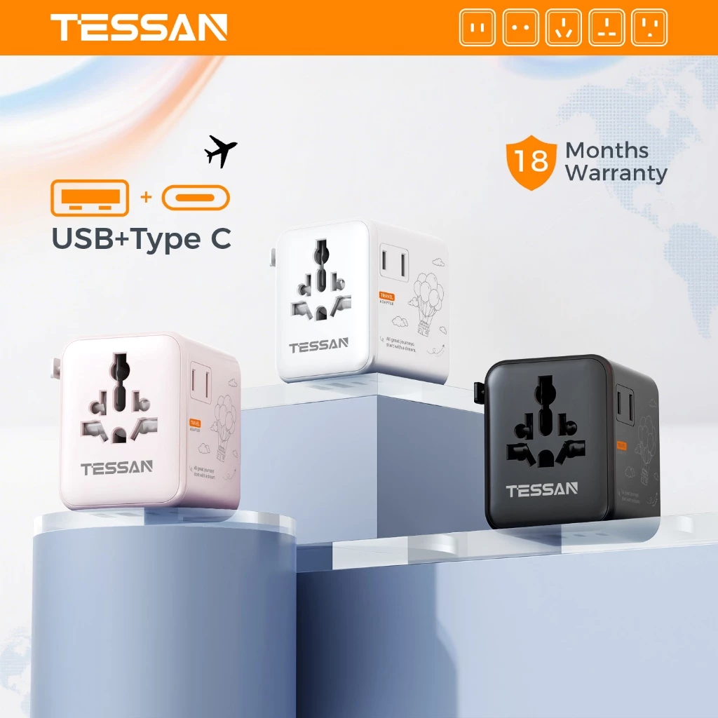 TESSAN Fast Charging Universal Travel Adapter
