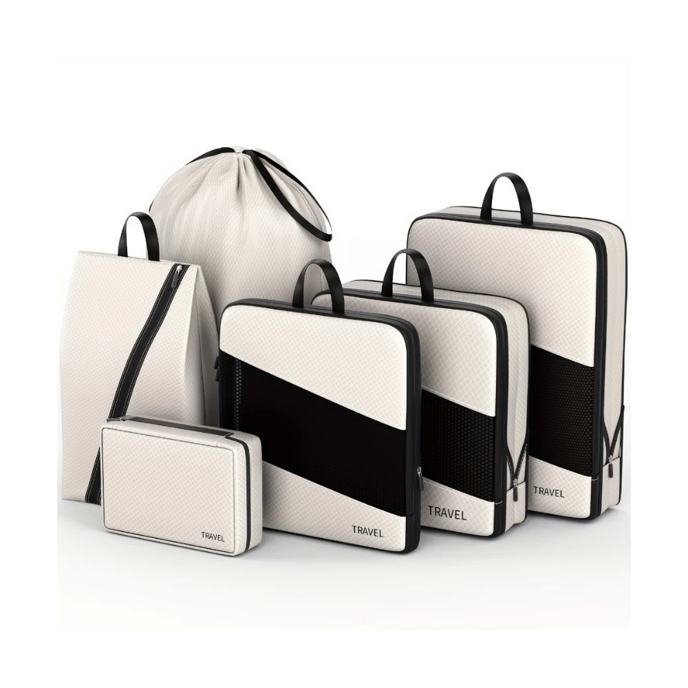6 Set Compression Packing Cubes for Travel