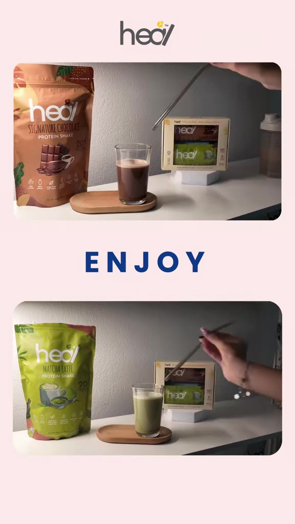 🍫🍵 Freshly made, enjoyed quietly, and finished with ease. Start → Enjoy → End. #healnutrition #proteinshake #heal #HEAL #daily