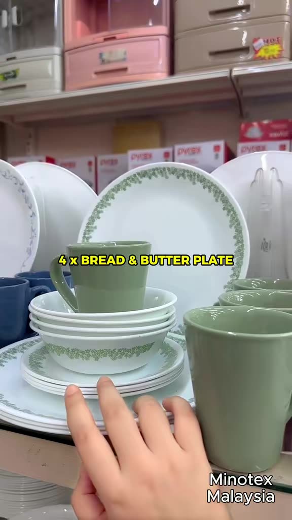 Live Highlight: Ada customer live nak tengok Set  untuk 4 orang. Kami ada set Corelle Livingware 16pcs.     #corelle #minotex #corellemalaysia #corellemurah #corelleplates