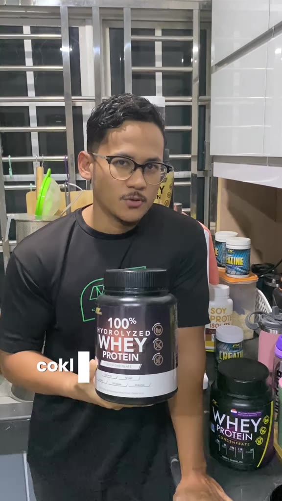 Nak cari protein pali cepat serap boleh guna hydrowhey ini#suplement #fyp