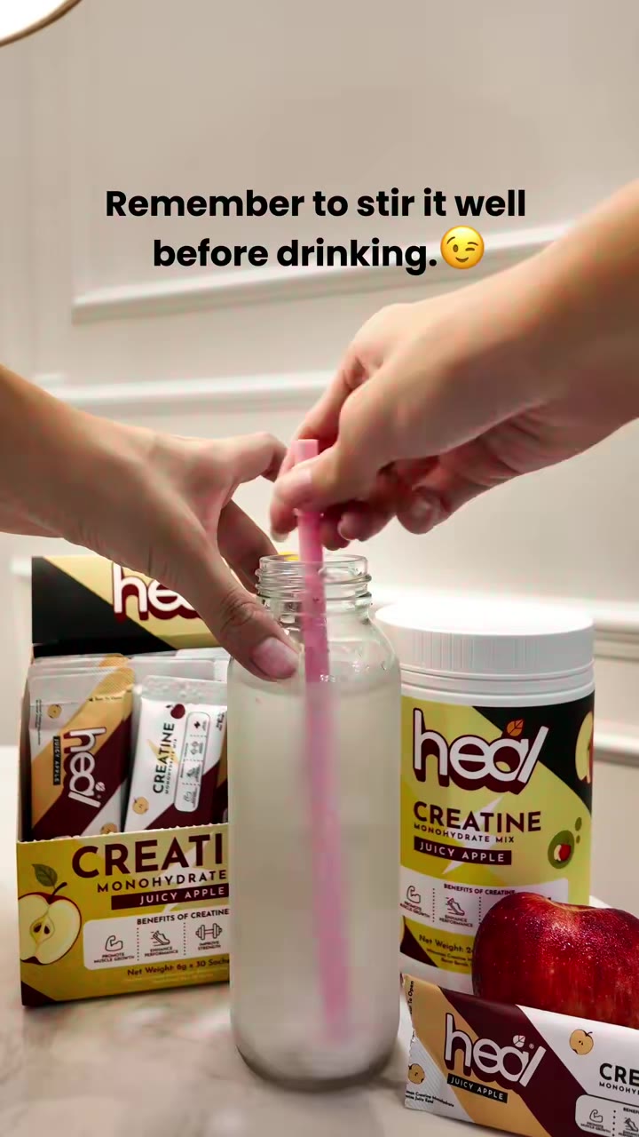 Who says creatine has to be boring? 💭 Sparkling twist before training 💦✨ #creatine #heal #power #fitness