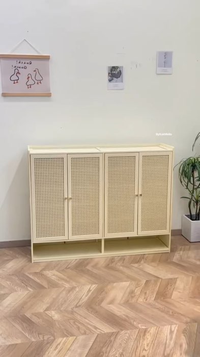 Bamboo Almari Kasut Bertutup White/Brown Almari Kasut Shoe Cabinet #shoes #rack #kasut #video #viral #shopee #shopeevideo #shopeehaul #MustHave #fyp