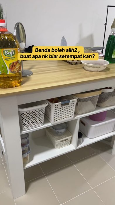 Kitchen island yang aku sangat sangat puas hati beli #kitchenisland #solidwood #kitchenislandsolidwood