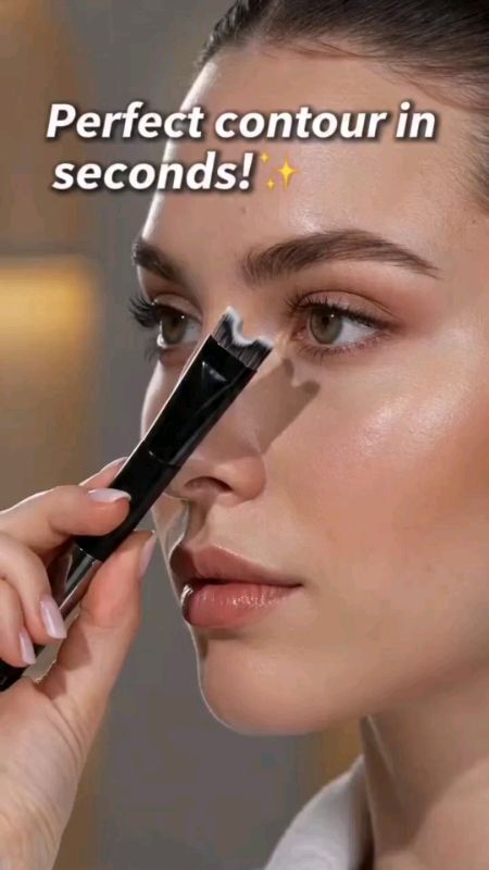 Nose Contour Brushes 2-in-1 U-Shaped Fluffy Angled Brush Dual Head Practical Makeup Tools Nose Contour U-Shaped Makeup Brush