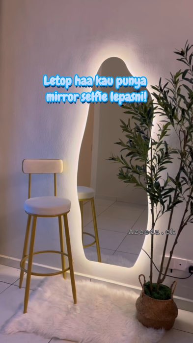 Irregular Mirror With LED