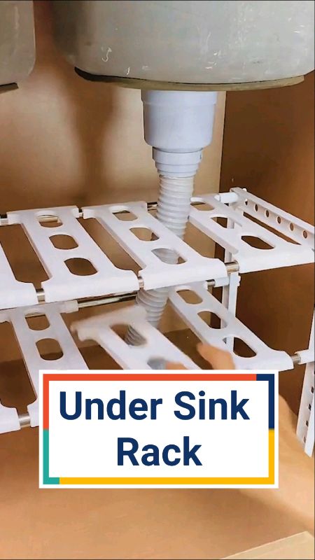 Expandable under sink rack . Rak bawah sinki boleh dipanjangkan #undersinkrack #rakbawahsinki
