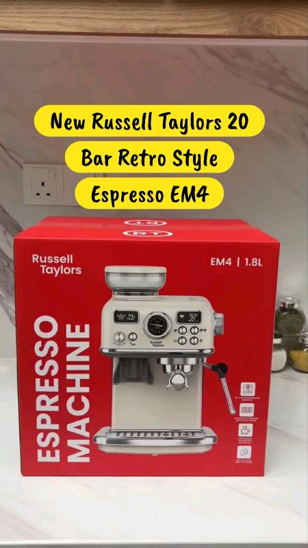 Let's Unboxing New Russell Taylors 20 Bar Retro Style Espresso 🔥#newarrival #espressomachine #russelltaylor #unboxing