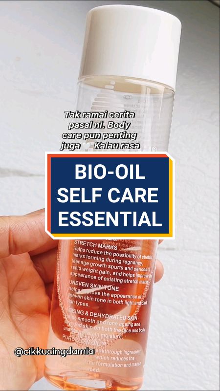 BIO-OIL UNTUK STRETCH MARKS, KULIT KERING & DAILY BODY CARE. #biooil #bodycare #dryskin #strechmarks #chickenskin #shopeefinds #shopeehaul
