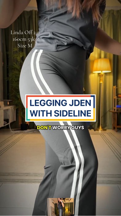 Wow legging Jden with sideline! Sedap pakai #leggingbootcut #jden