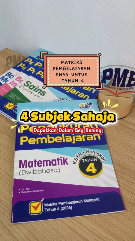 Matrik pembelajaran untuk Tahun 4 📚✨ Disusun untuk bantu anak belajar dengan lebih teratur, mudah faham dan seronok ulang kaji#PMEBookshop #matrik