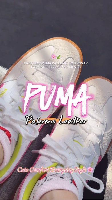 Puma Palermo Leather Unisex Sneakers (White) #puma #palermo #pumapalermo #sneakers #shoes #kasutjalan #lifestyle #fashion #shopeehaul
