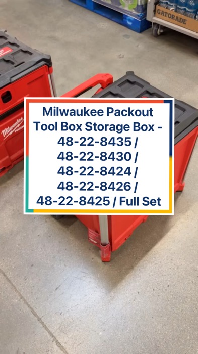 Milwaukee Packout Tool Box  - 48-22-8435/48-22-8430/48-22-8424/ 48-22-8426/48-22-8425/Full Set#elektrik #Bengkil #padu#Racunshopee #viral #fyp