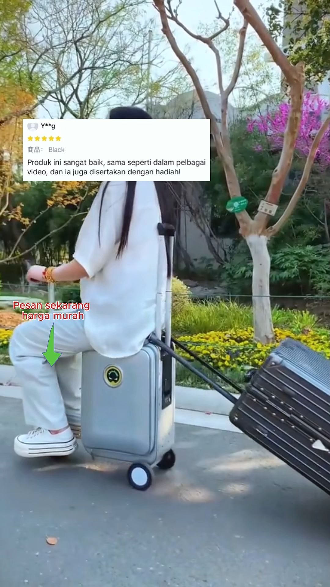 #Airwheel #SE3S/SE3L Bagasi Perjalanan Smart Ridding Smart Ridding Travel Luggage Scooter Powerbank Rechargeable #Electric Lugga#Airwheel Lugga