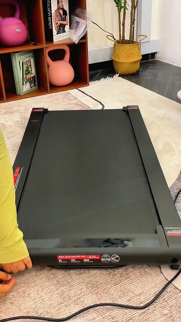 Home 2‑in‑1 treadmill, burn fat while running, tone body with vibration.#treadmill