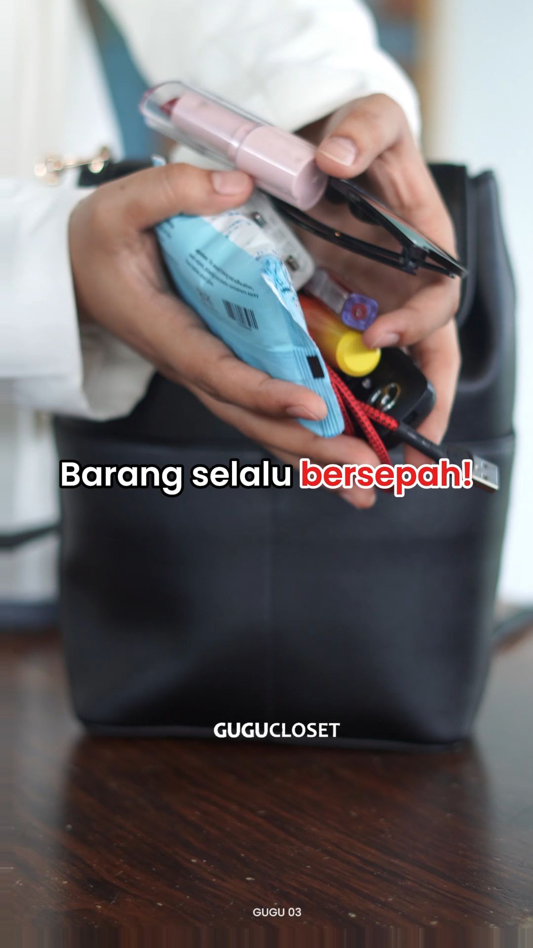 Barang selalu bersepah? Pakai je Backpack Kueh, confirm semua tersusun! #kuehbygugu #gugucloset