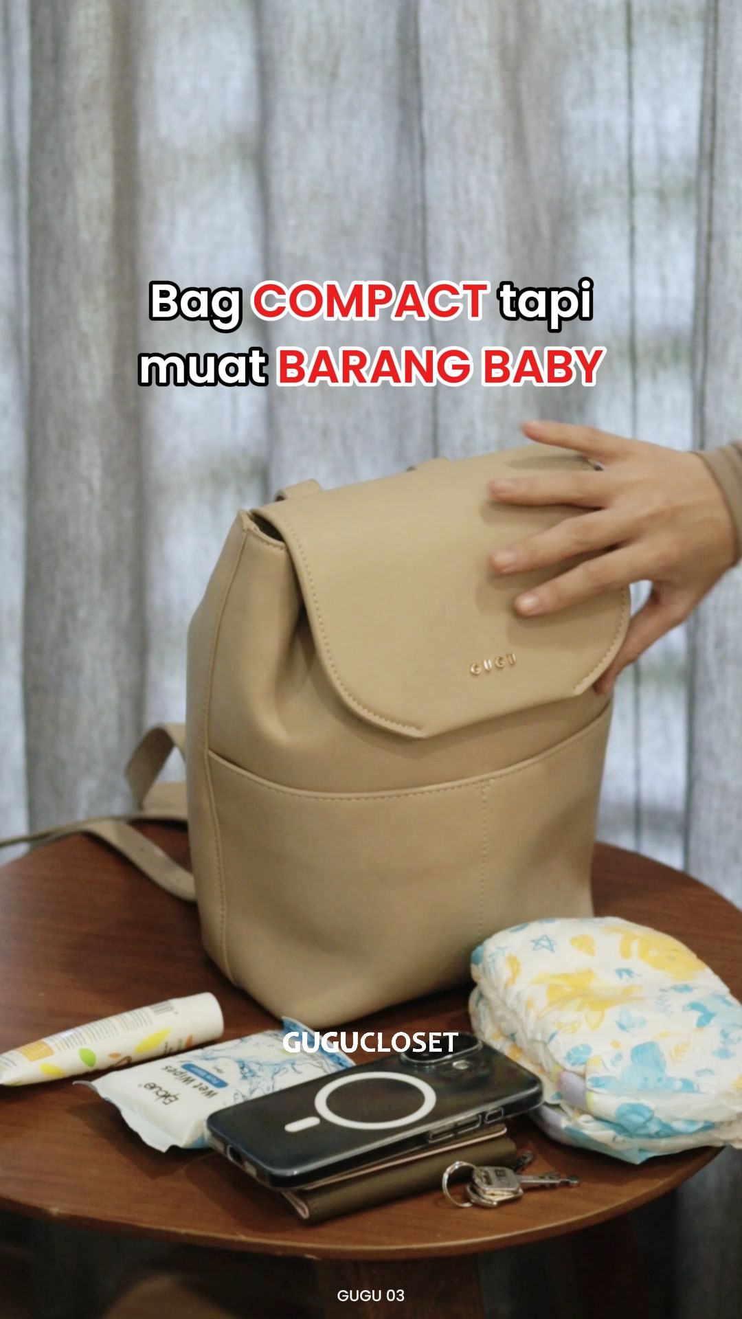 Backpack Kueh ni memang perfect untuk mommies yang tak suka pakai bag besar. #kuehbygugu #gugucloset