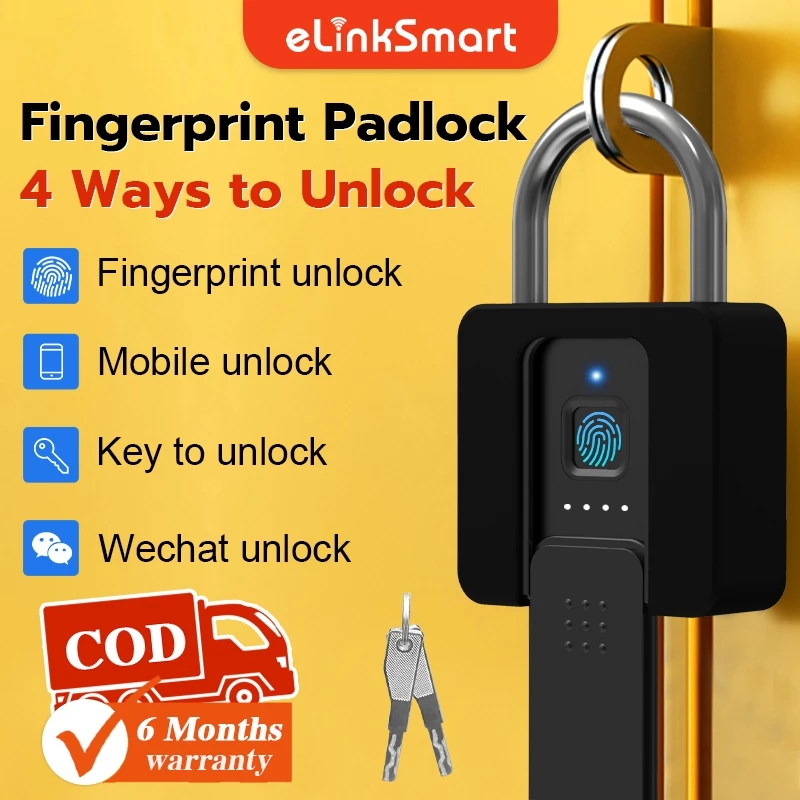 Fingerprint Padlock Bluetooth Outdoor Padlock For Grill Door Waterproof Door Lock Yale Door Lock