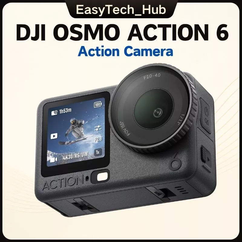 【Ready Stock】DJI OSMO Action 6 Super Night Vision Variable Aperture Waterproof Action Camera with Extended Battery Life
