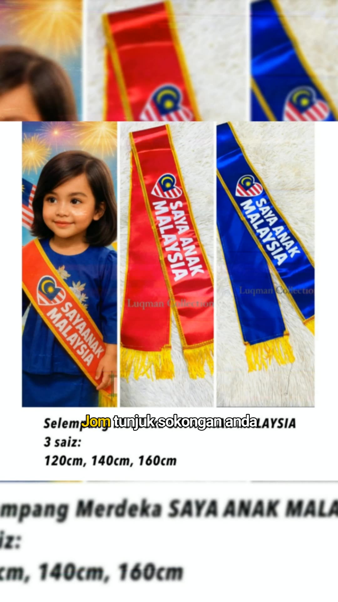 Selempang Merdeka “SAYA ANAK MALAYSIA”