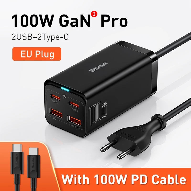 Baseus 100W/65W Desktop Fast Charger Gan 3 